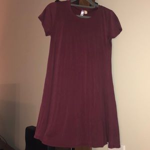 Super soft maroon babydoll dress